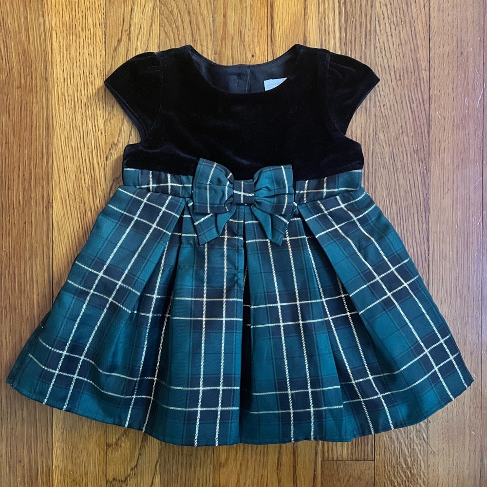 Green and Black baby Dress